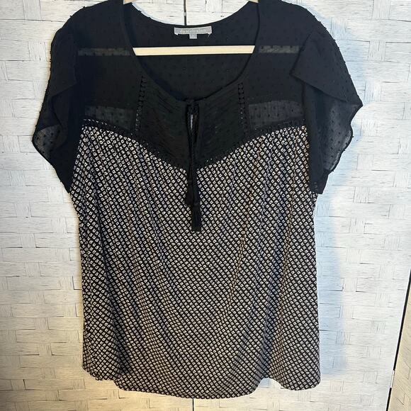 danielrainn women’s blouse pedal sleeves sheer top bohemian hippie plus size ￼ - Picture 1 of 10